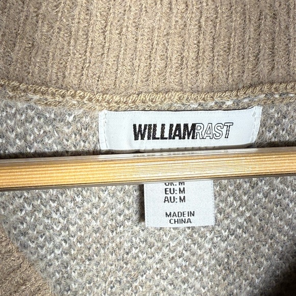 William Rast Brown and White Argyle V-Neck Sweater Vest - Picture 3 of 3